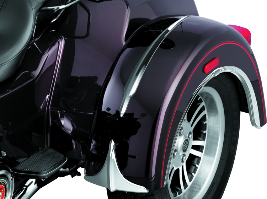 Kuryakyn 7217 Rear Fender Accents, Leading Edge, Chrome