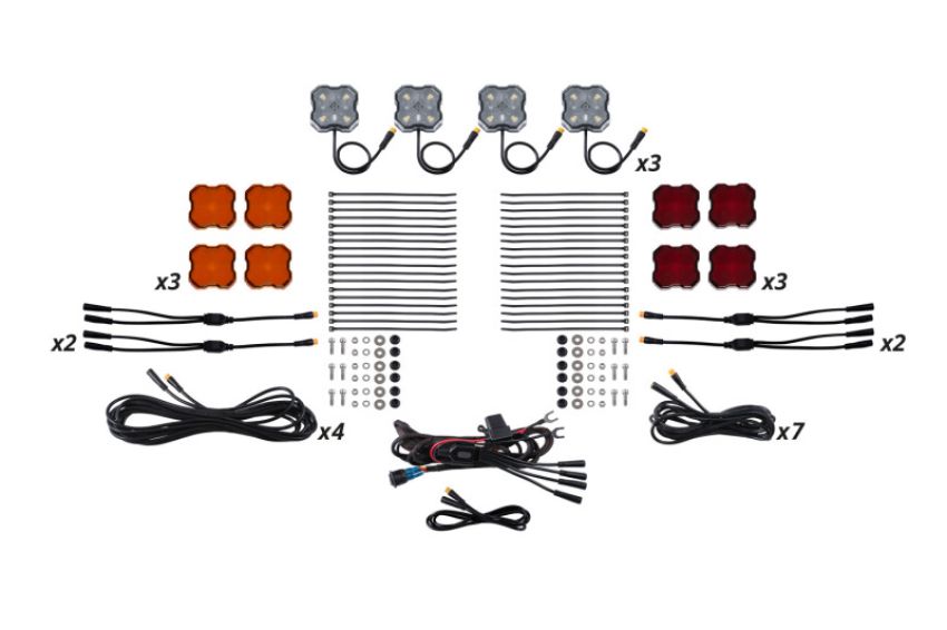 Diode Dynamics DD7746 Single-Color Rock Light Installer Kit (12-pack)