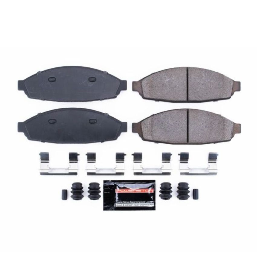 PowerStop Z23-931 PowerStop - Z23 Daily Driver Carbon-Fiber Ceramic Brake Pads with Hardware Kit
