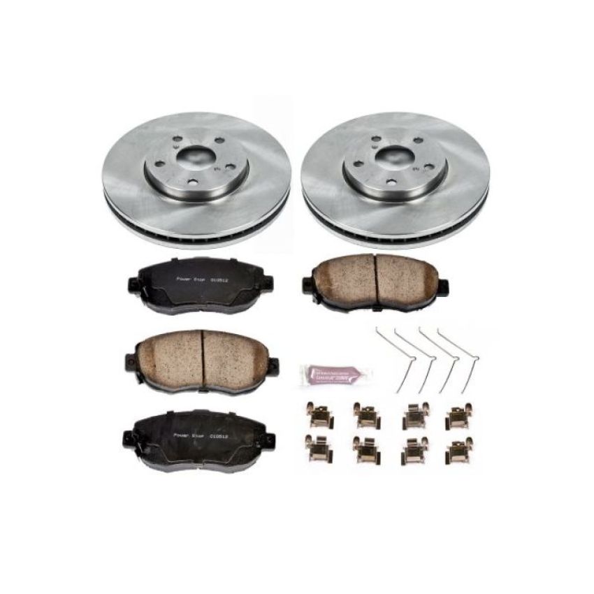 PowerStop KOE1077 OE Stock Replacement Low-Dust Ceramic Brake Pad and Rotor Kit