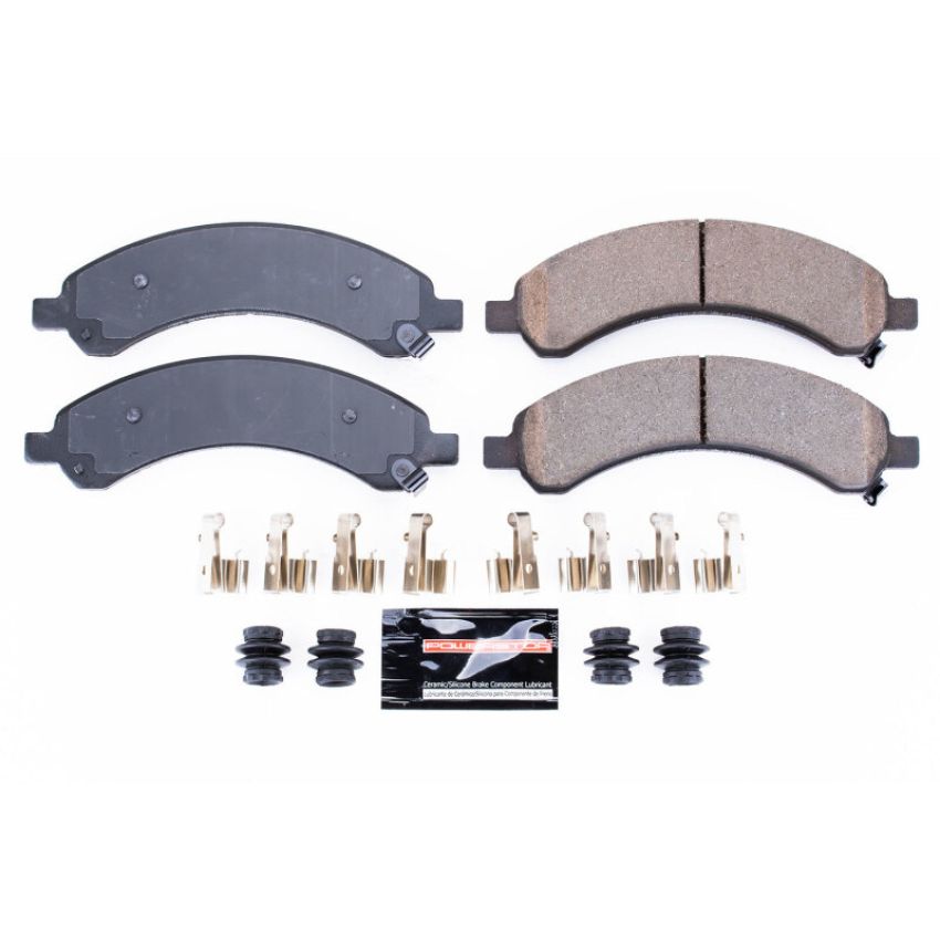 PowerStop Z23-989 PowerStop - Z23 Daily Driver Carbon-Fiber Ceramic Brake Pads with Hardware Kit