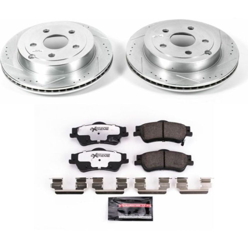 PowerStop K5525-26 Z26 Street Performance Ceramic Brake Pad and Drilled & Slotted Rotor Kit