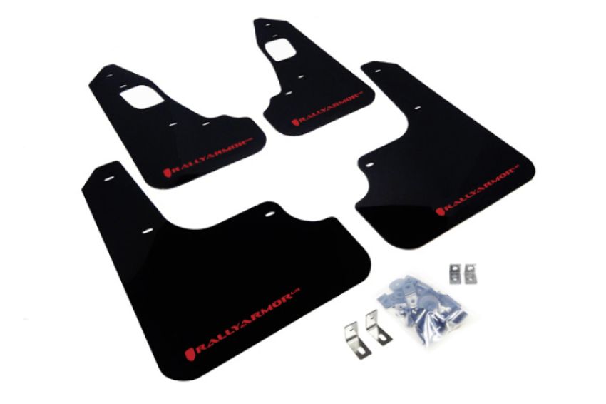 Rally Armor MF10-UR-BLK/RD Black Mud Flap/Red Logo