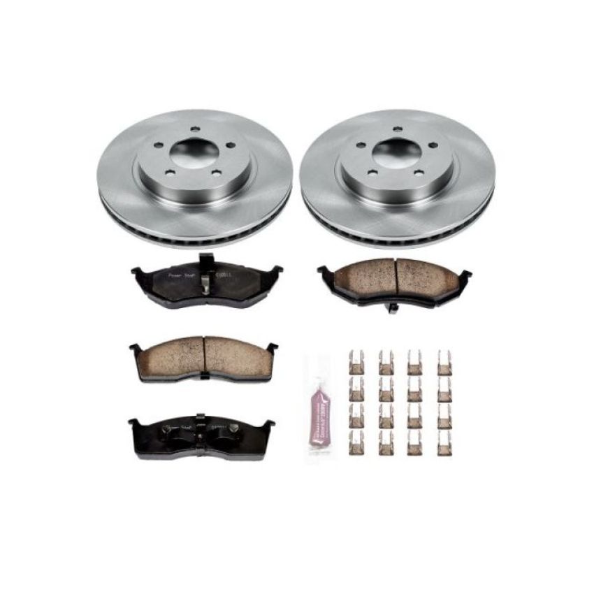PowerStop KOE1692 OE Stock Replacement Low-Dust Ceramic Brake Pad and Rotor Kit