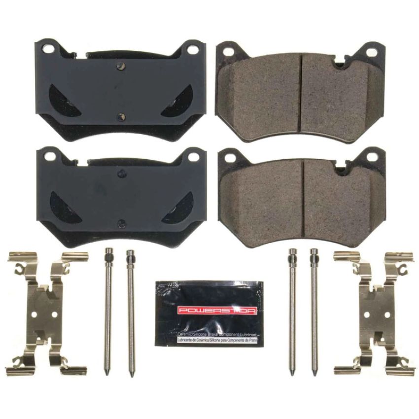PowerStop Z23-2139 PowerStop - Z23 Daily Driver Carbon-Fiber Ceramic Brake Pads with Hardware Kit