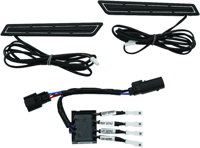 Kuryakyn 5477 LED Saddlebag Hinge Accents Black