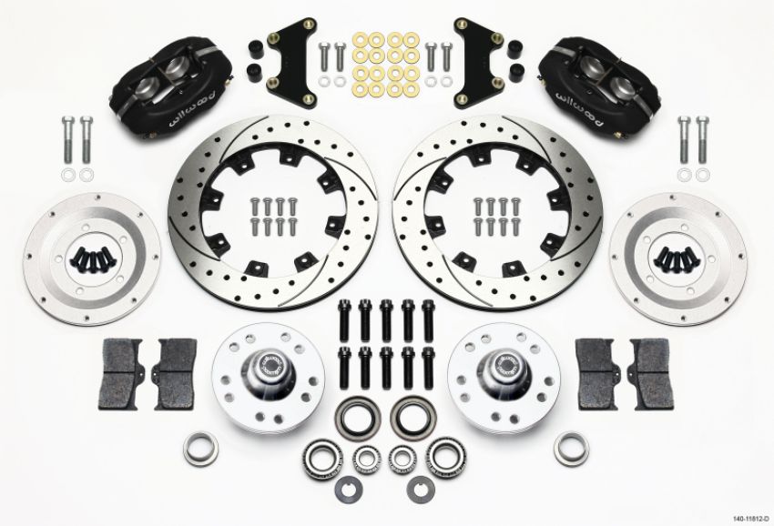 Wilwood 140-11812-D Forged Dynalite Front Kit 12.19in Drilled 49-54 Chevy/53-62 Corvette (*Line Kit Needed*)