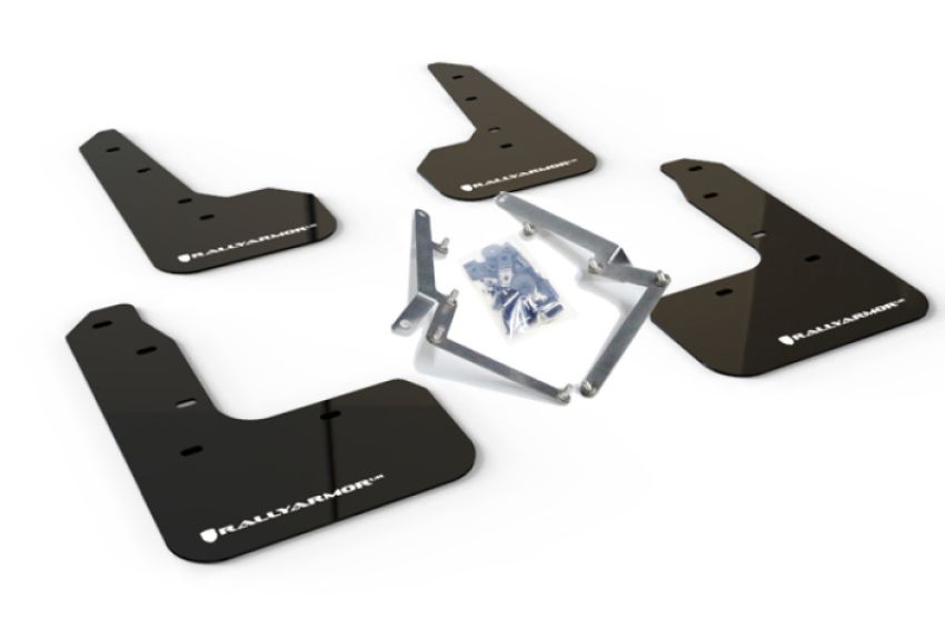 Rally Armor MF51-UR-BLK/WH Black Mud Flap/White Logo