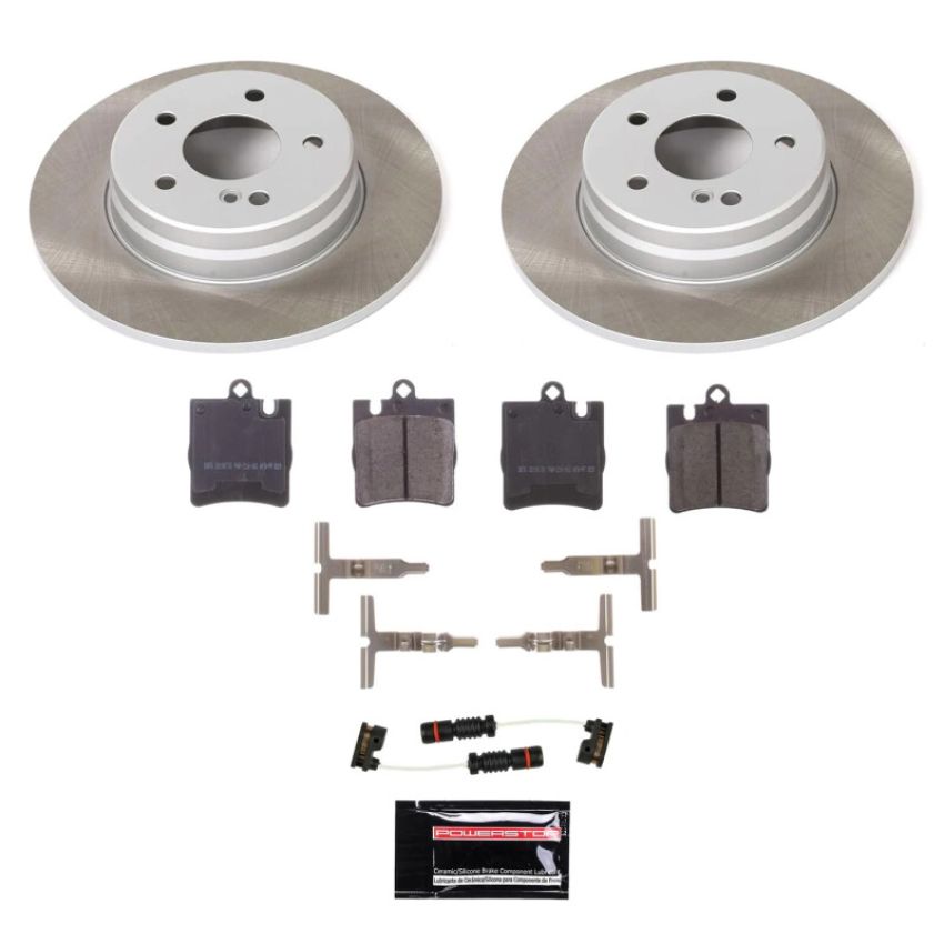 PowerStop SC627 Semi-Coated Rotor and Low-Dust Ceramic Brake Pad Kit