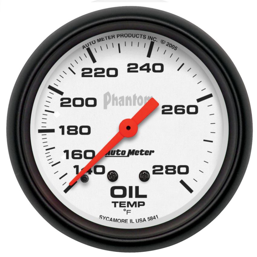 2-5/8in Phantom Oil Temp. Gauge 140-280