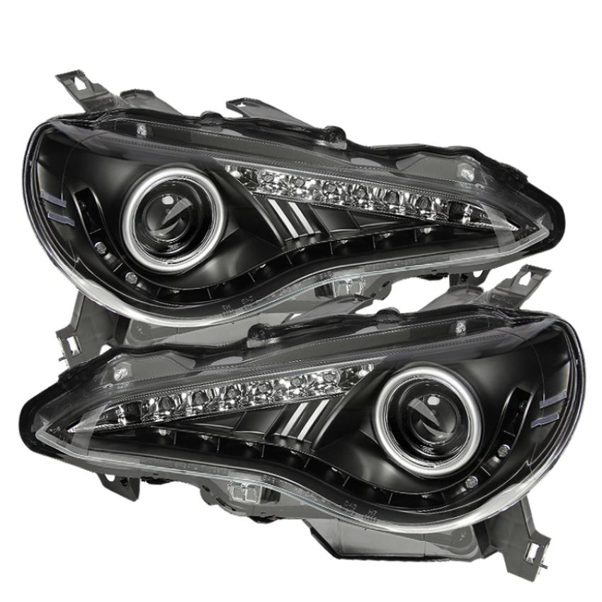 SPYDER 5075475 Projector Headlights- DRL LED - Black