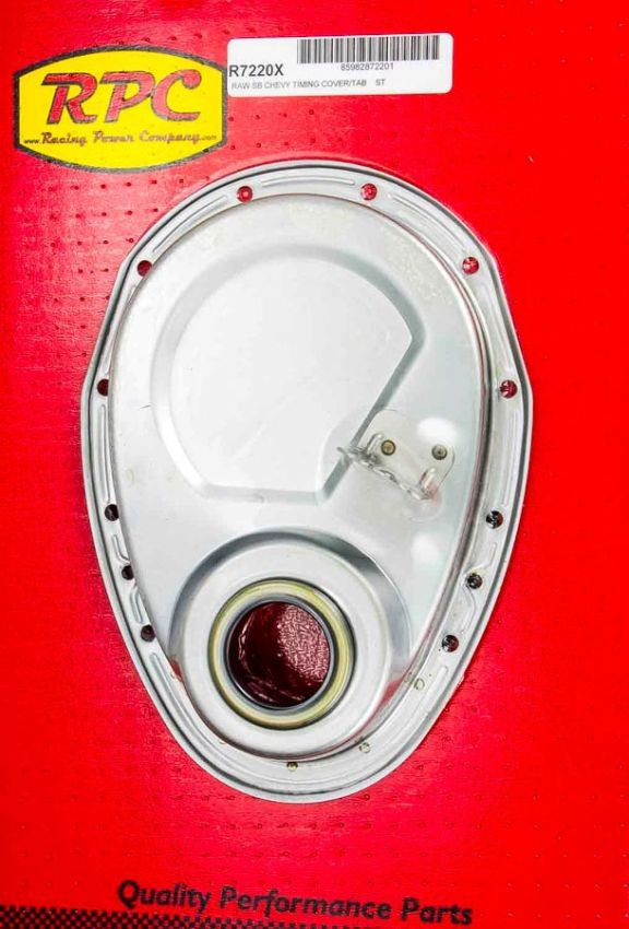 RACING POWER CO-PACKAGED RPCR7220X SBC Raw Timing Cover w/Tab