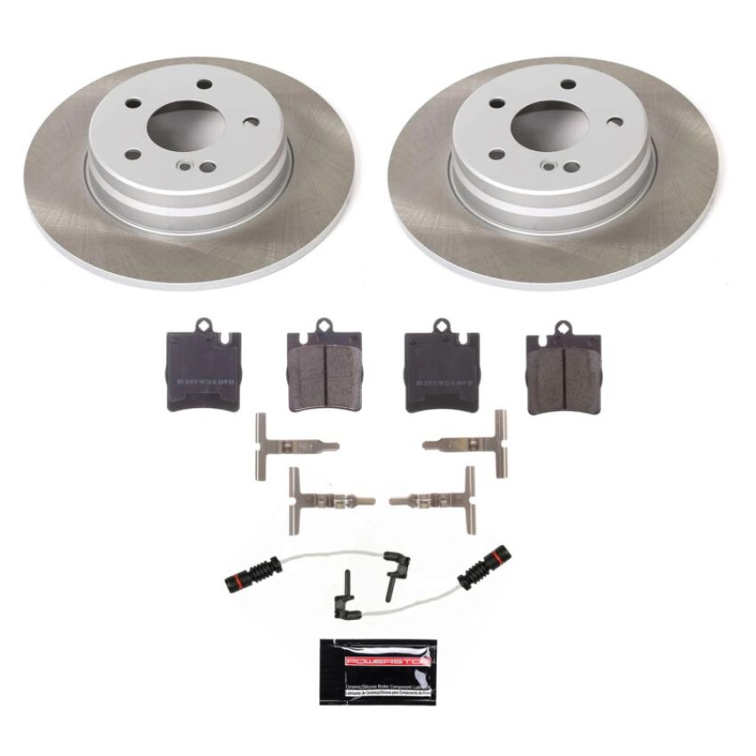 PowerStop SC621 Semi-Coated Rotor and Low-Dust Ceramic Brake Pad Kit