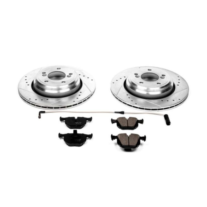 PowerStop K5731 Z23 Daily Driver Carbon-Fiber Ceramic Brake Pad and Drilled & Slotted Rotor Kit