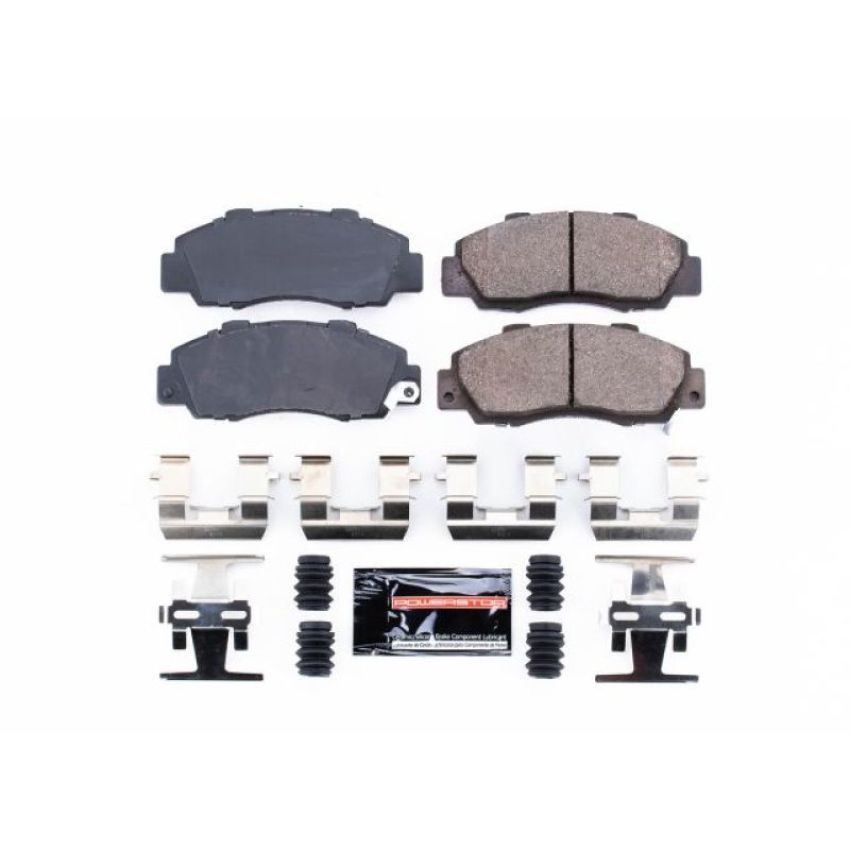 PowerStop Z23-503 PowerStop - Z23 Daily Driver Carbon-Fiber Ceramic Brake Pads with Hardware Kit