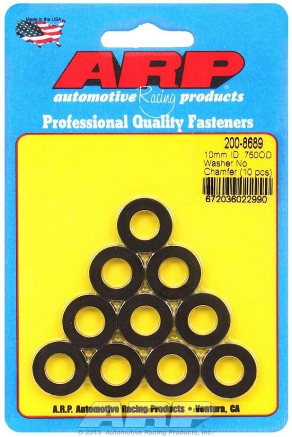 ARP ARP200-8689 Black Washers - 10mm ID x 3/4 OD (10)
