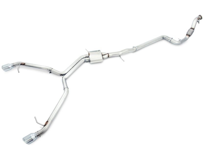AWE Tuning 3020-32024 Audi B9 A4 Track Edition Exhaust Dual Outlet - Chrome Silver Tips (Includes DP)