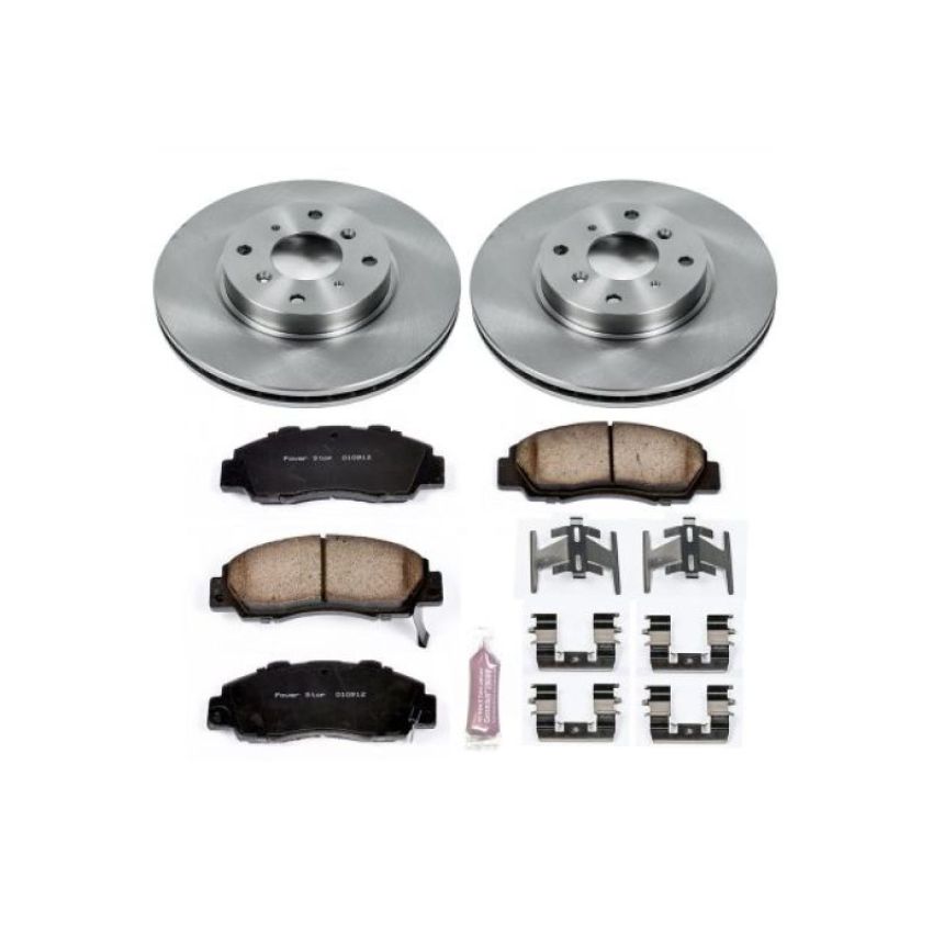 PowerStop KOE1037 OE Stock Replacement Low-Dust Ceramic Brake Pad and Rotor Kit