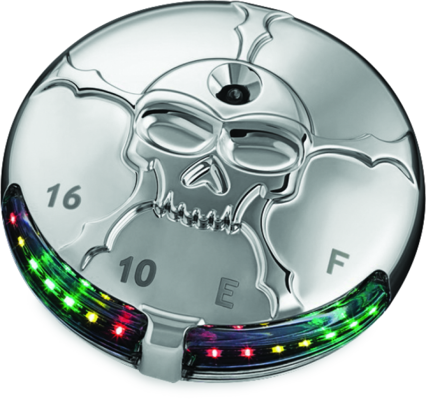 Kuryakyn 7357 Zombie Fuel & Battery Gauge Chrome