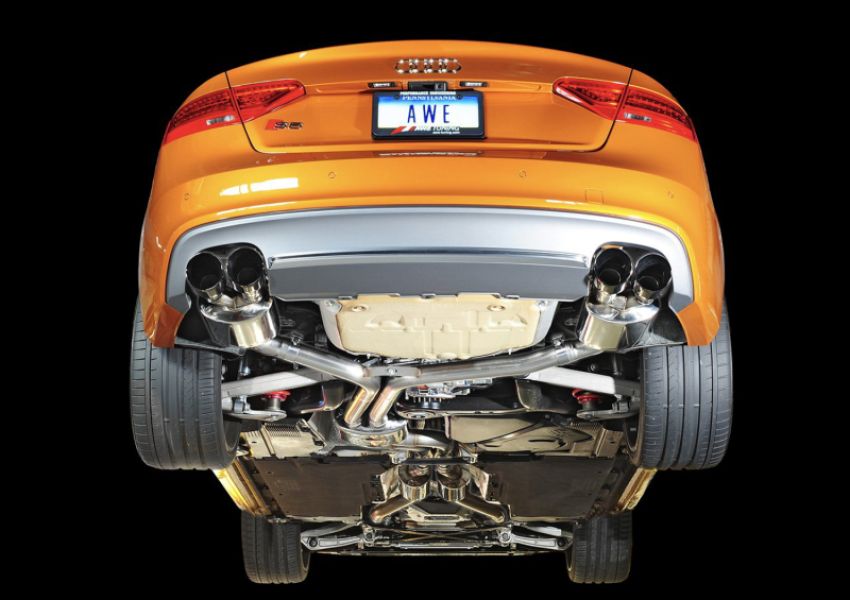 AWE Tuning 3010-43030 Audi B8.5 S5 3.0T Touring Edition Exhaust System - Diamond Black Tips (102mm)