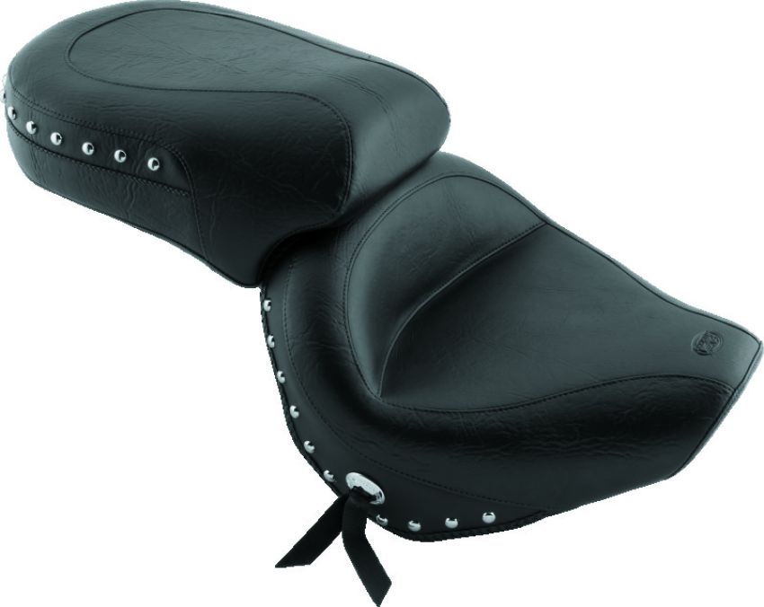 Mustang Motorcycle 75266 Mustang 98-16 Yamaha V-Star 650 Custom, 98-10 V-Star 650 Cl Touring 1PC Seat w/Studs - Black