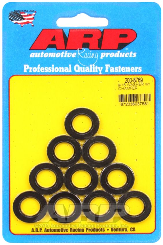ARP ARP200-8769 Black Washers - 9/16 ID x 1.00 OD Chamfer (10)
