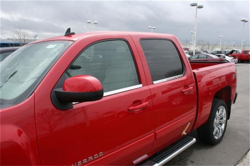 Putco 97501 14-14 Chevrolet Silverado HD - Crew Cab - Stainless Steel Window Trim Accents
