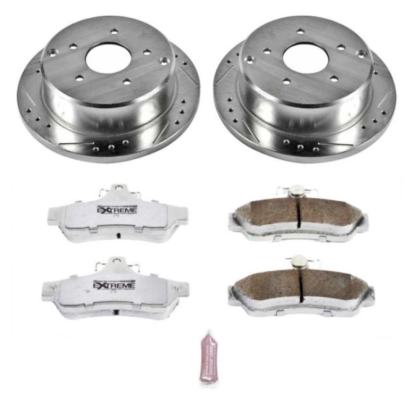 PowerStop K2935-26 Z26 Street Performance Ceramic Brake Pad and Drilled & Slotted Rotor Kit