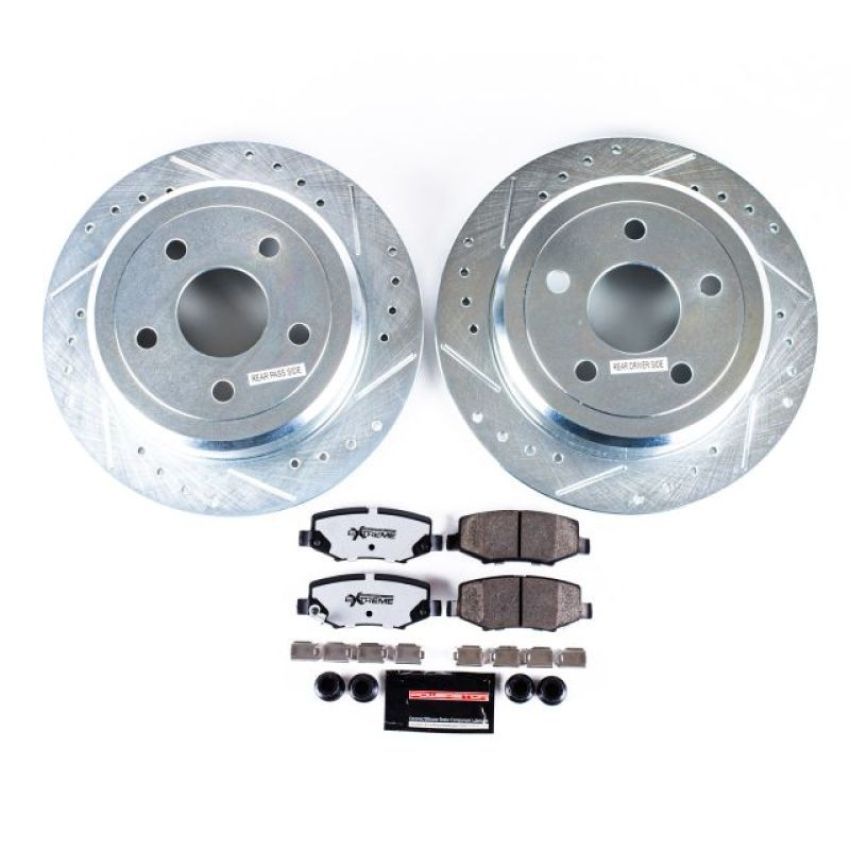 PowerStop K3090-36 Z36 Truck and SUV Carbon-Fiber Ceramic Brake Pad and Drilled & Slotted Rotor Kit