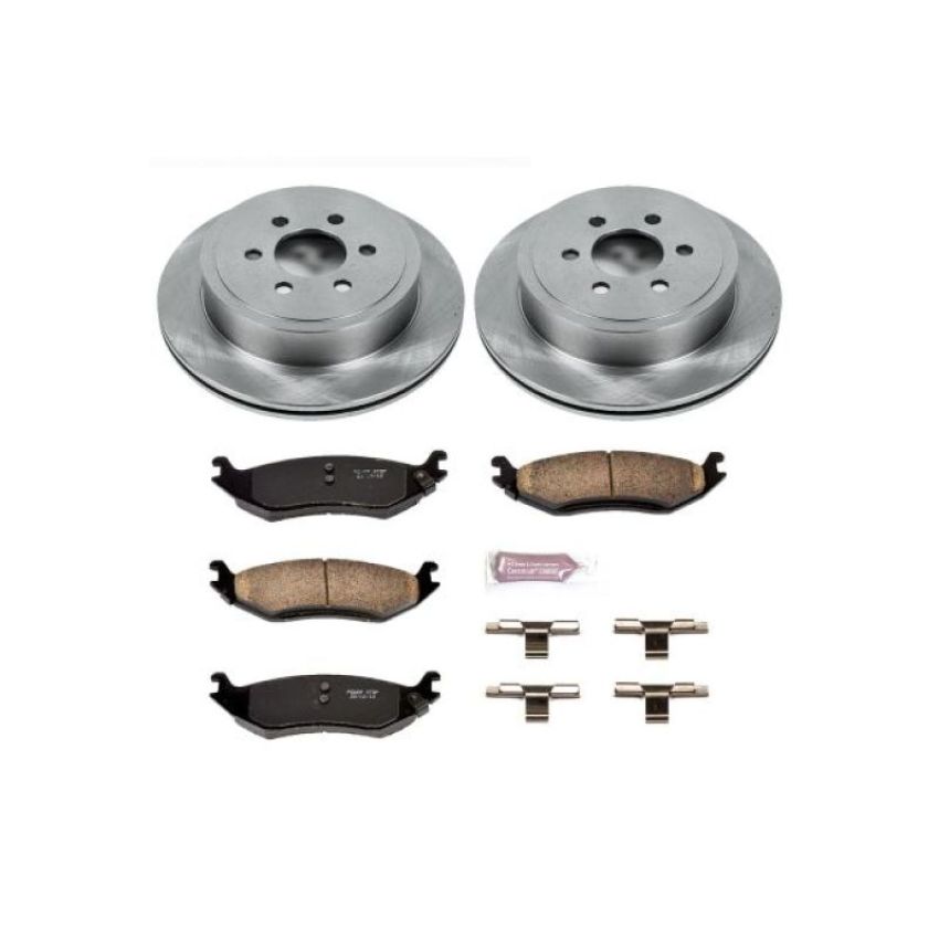 PowerStop KOE5270 OE Stock Replacement Low-Dust Ceramic Brake Pad and Rotor Kit