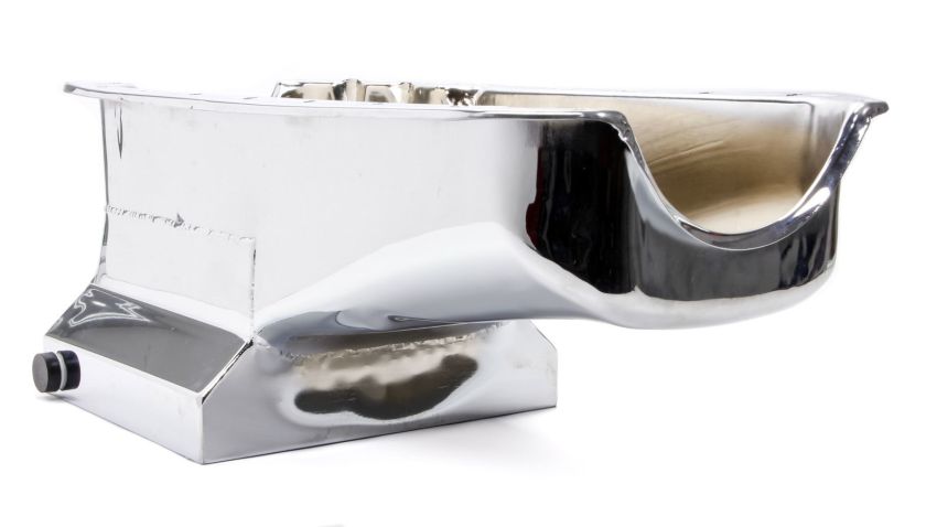 RACING POWER CO-PACKAGED RPCR9725 55-79 SBC Steel Drag Race Oil Pan Chrome