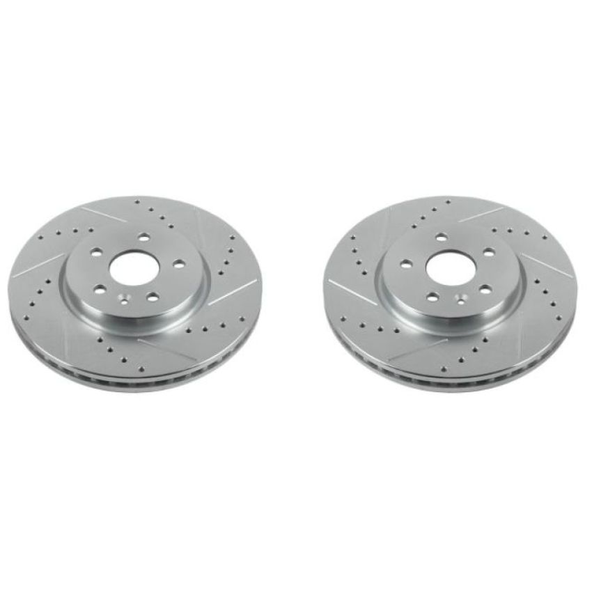 PowerStop AR82181XPR PowerStop Evolution Performance Drilled, Slotted & Plated Brake Rotor Pair