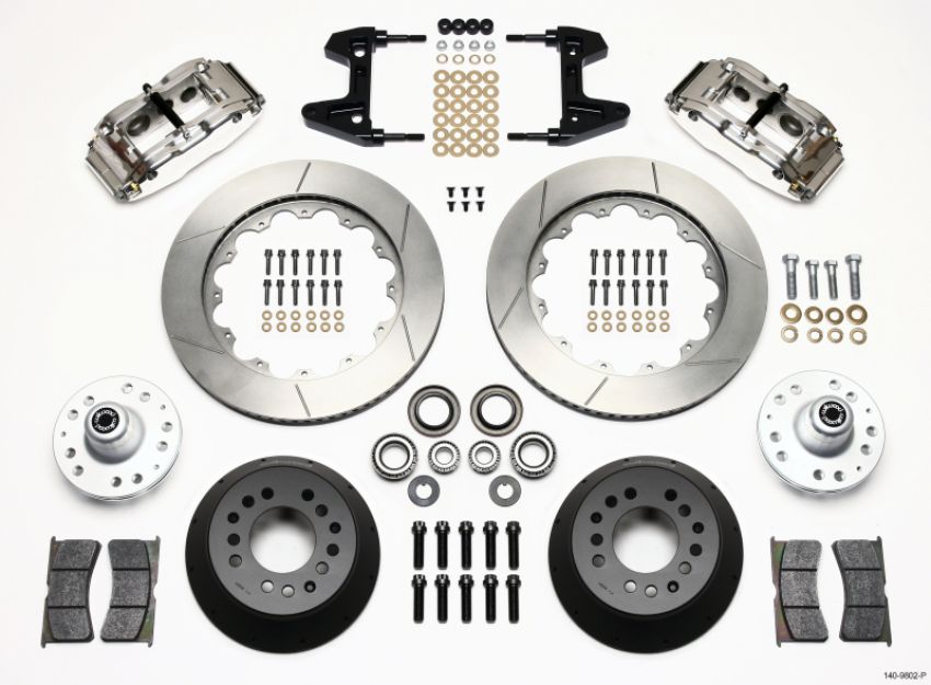 Wilwood 140-9802-P Narrow Superlite 6R Front Hub Kit 14.00in Polished 74-80 Pinto/Mustang II Disc Spindle only