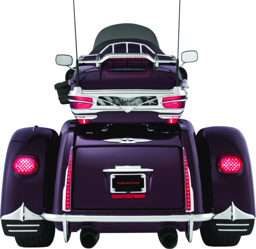 Kuryakyn 7220 Rear Mud Flaps For Trikes Chrome
