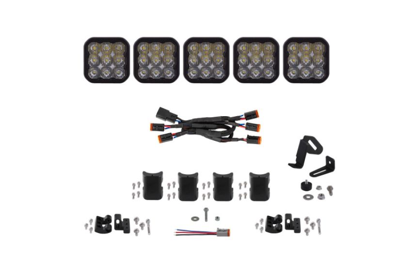 Diode Dynamics DD7254 SS5 Pro Universal CrossLink 5-Pod Lightbar - White Driving