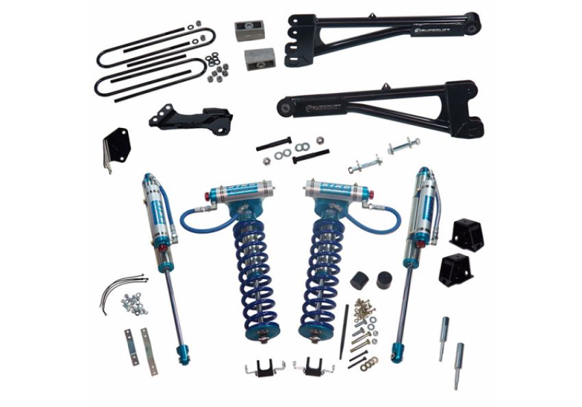 Superlift K975KG 05-07 Ford F-250/F-350 SD 4WD 4in Lift Kit w/Repl Radius Arms & King Coilovers Rear Shocks