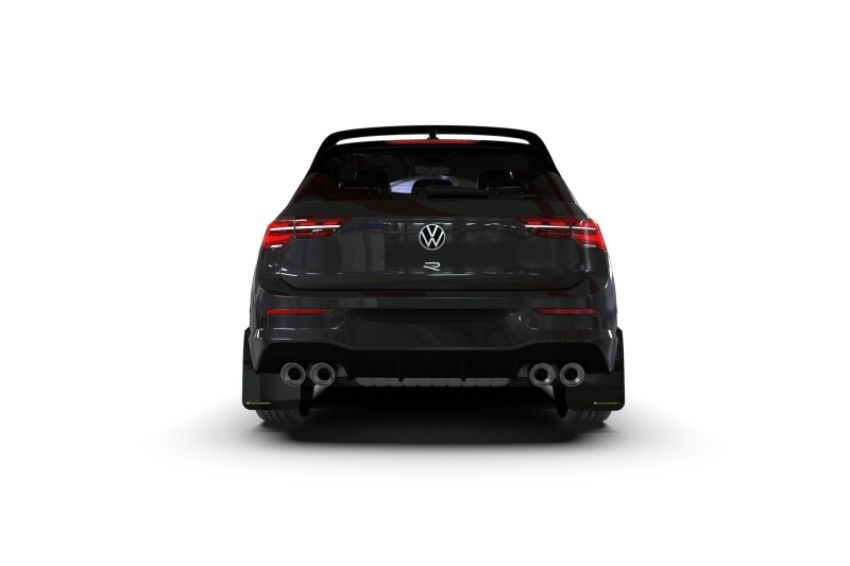 Rally Armor MK8 Volkswagen Golf GTI/R UR Black Mud Flap w/ Green Logo