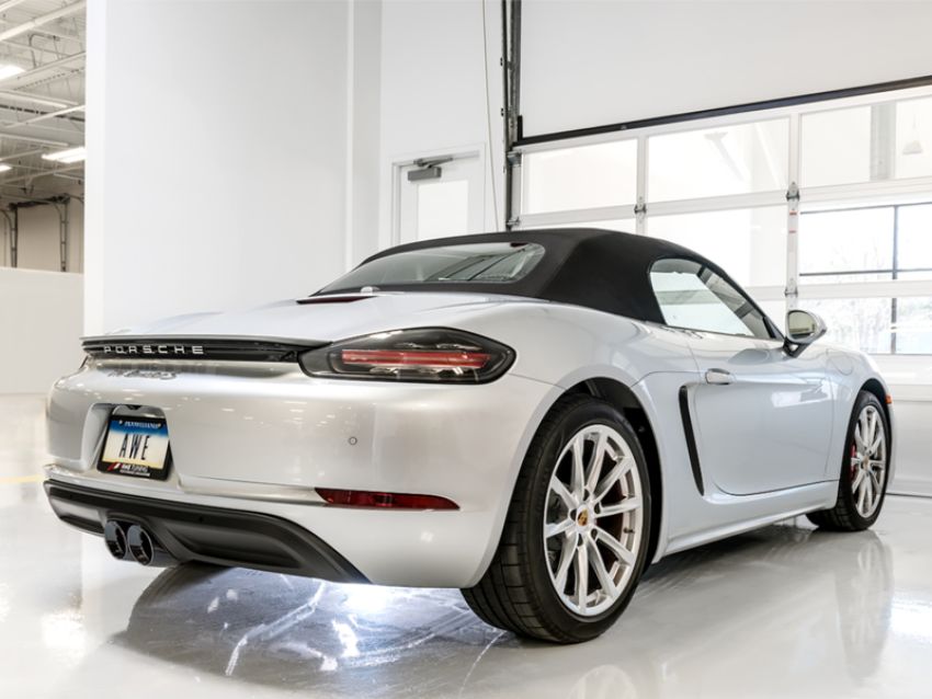 AWE Tuning 3025-33020 Porsche 718 Boxster / Cayman SwitchPath Exhaust (PSE Only) - Diamond Black Tips
