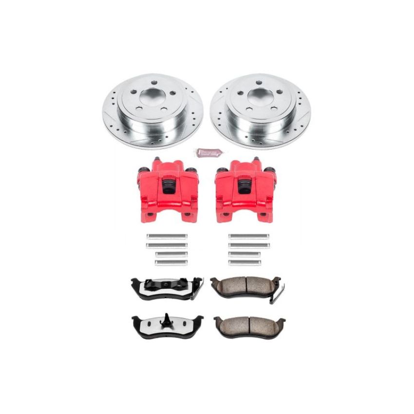 PowerStop KC2197-36 Z36 Truck and SUV Ceramic Brake Pad, Drilled & Slotted Rotor, and Caliper Kit