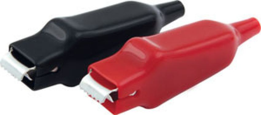 QUICKCAR RACING PRODUCTS QRP50-435 Alligator Clamps Red & Black (Pair)
