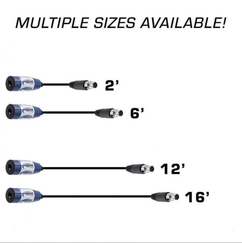Rugged Radios CS-OFF-16 OFFROAD Straight Cable to Intercom (Select Length) 16 Feet