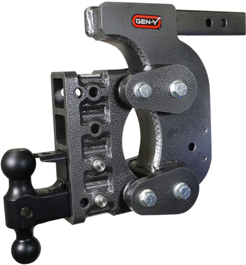 GEN-Y Hitch GH-1424 Gen-Y The Boss Torsion-Flex 2in Shank 12.5in Drop 16K Hitch w/GH-051 Dual-Ball/Pintle Lock/Stab Kit