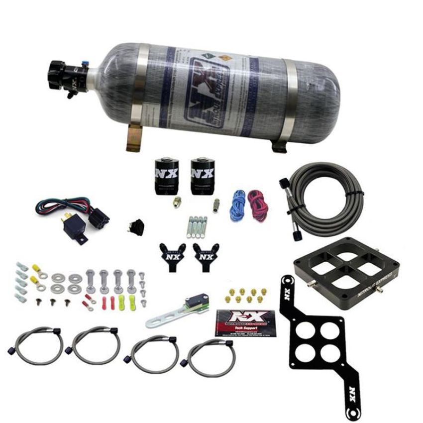 Nitrous Express 60047-12 DOMINATOR BILLET CROSSBAR STG 6 (50-100-150-200-250-300HP) W/ COMPOSITE BOTTLE.