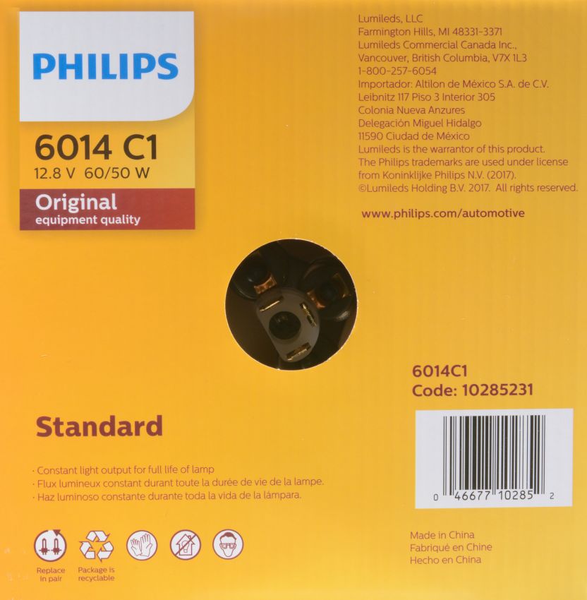 Philips 6014C1 Philips Standard Sealed Beam 6014