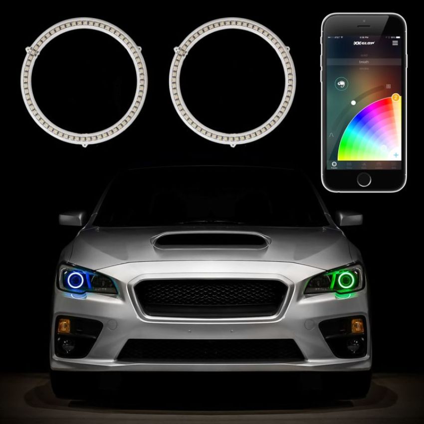 XKGLOW XK042008-80 XK Glow 2x80mm - RGB Switchback Halo Million ColorXKCHROME Smartphone App Controlled Kit