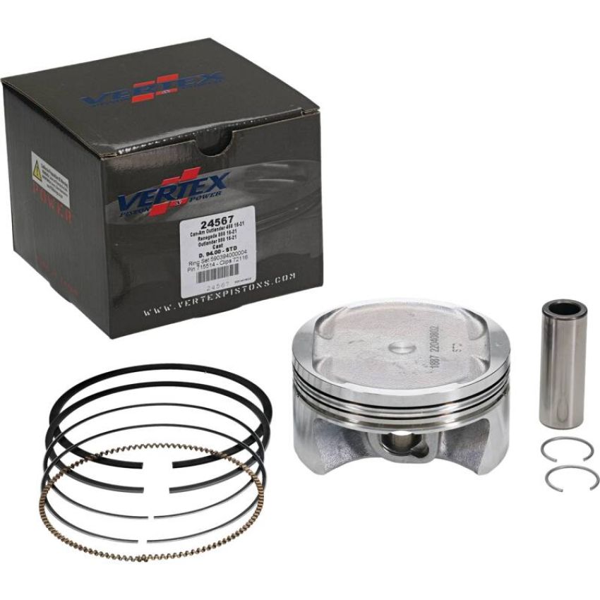 Vertex Pistons 24567 Vertex Piston 17-21 Can-Am Outlander 450 4x4 450cc Cast Replica Piston Kit