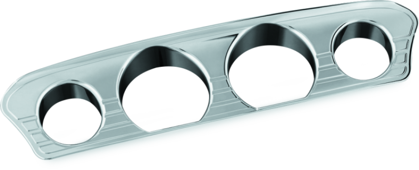Kuryakyn 7284 Tri-Line Gauge Trim 14-Up Touring Models Chrome