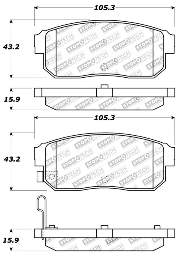 Stoptech 309.09000 Performance 11/00-02 Infiniti G20/10/00-04 I30/I35 Rear Brake Pads