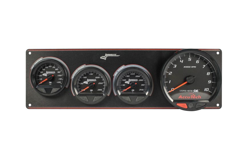 LONGACRE LON52-44573 Waterproof SMI 3 Gauge Panel W/Tach OP/WT/OT