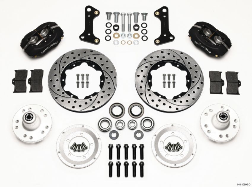 Wilwood 140-10996-D Forged Dynalite Front Kit 11.00in Drilled 67-69 Camaro 64-72 Nova Chevelle